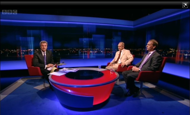 Andy Williamson appearing on BBC Newsnight